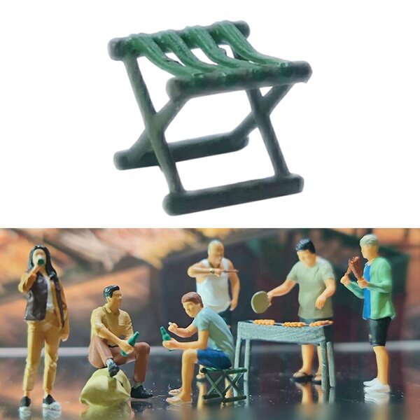 1:64 Miniatur-Klapphocker – Diorama-Modell, aus Kunstharz und langlebig