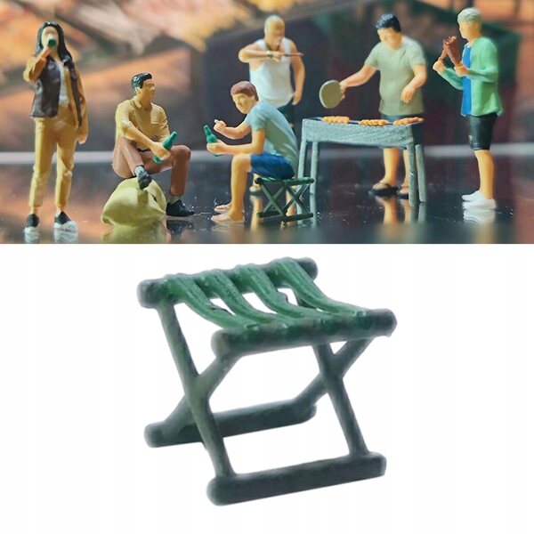 1:64 Miniatur-Klapphocker – Diorama-Modell, aus Kunstharz und langlebig