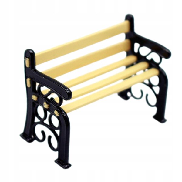 Miniatura panchina da giardino per case delle bambole, decorazione 1:6 e 1:12