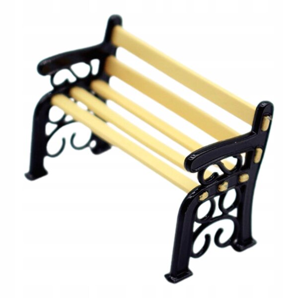 Miniatura panchina da giardino per case delle bambole, decorazione 1:6 e 1:12