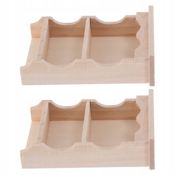 Mini mobile pensile in legno naturale stile giapponese per casa delle bambole, 2 pezzi