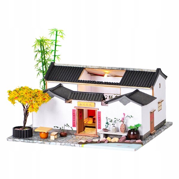 Miniatura Casa per Bambole 3D in Legno con LED e Mobili Fai-da-Te