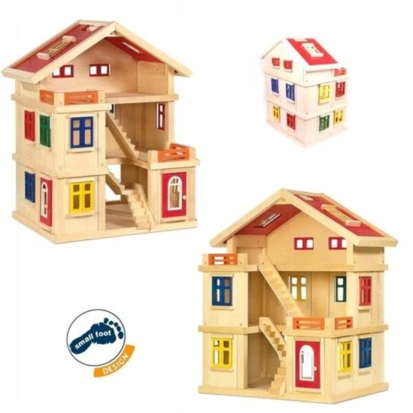 Doll House Small Foot Gigant in Legno con Parti Mobili e Design Personalizzabile