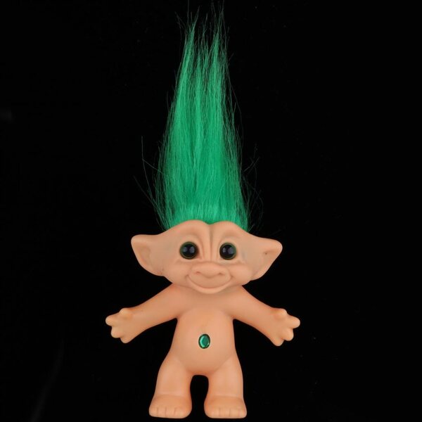 Винтидж миниатюрна кукла Lucky Troll от PVC за игра и събиране
