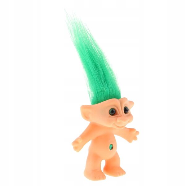 Винтидж миниатюрна кукла Lucky Troll от PVC за игра и събиране