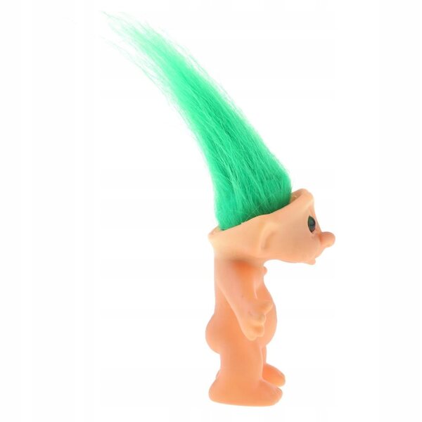 Винтидж миниатюрна кукла Lucky Troll от PVC за игра и събиране