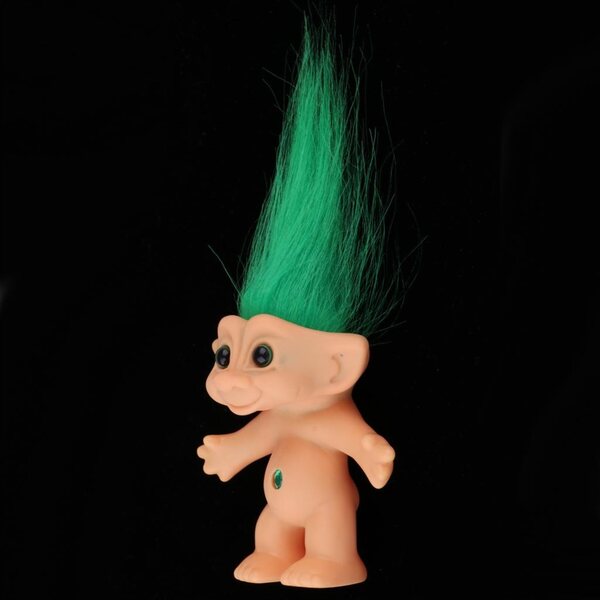 Винтидж миниатюрна кукла Lucky Troll от PVC за игра и събиране