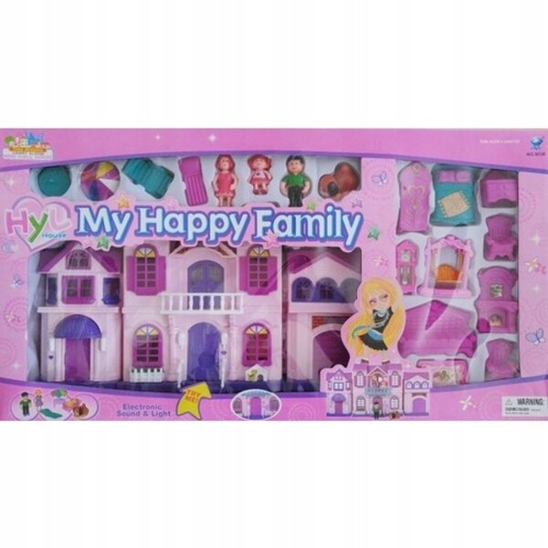 Casetta per bambole colorata in materiale resistente 78x42x9 cm per bambini 3+