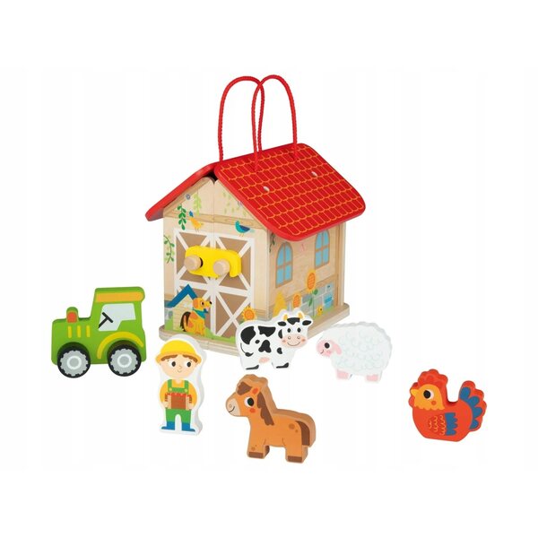 Casetta giocosa in legno con mobili Farm - divertimento creativo per bambini 3+