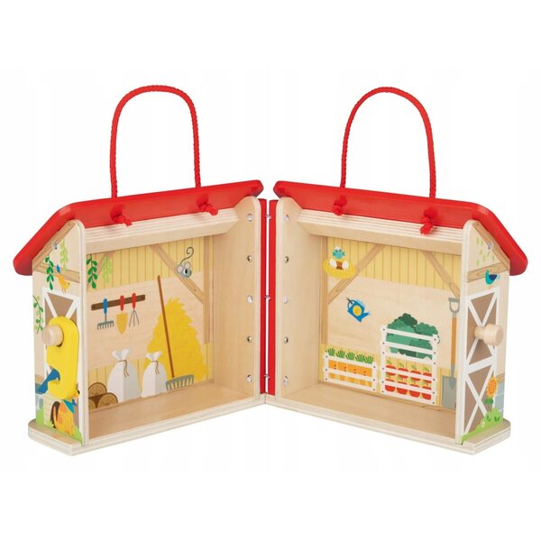 Casetta giocosa in legno con mobili Farm - divertimento creativo per bambini 3+