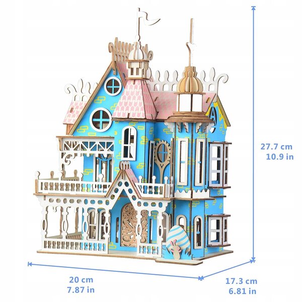 3D-Altes Holzhaus mit 174 Puzzleteilen für Kinder ab 8 Jahren