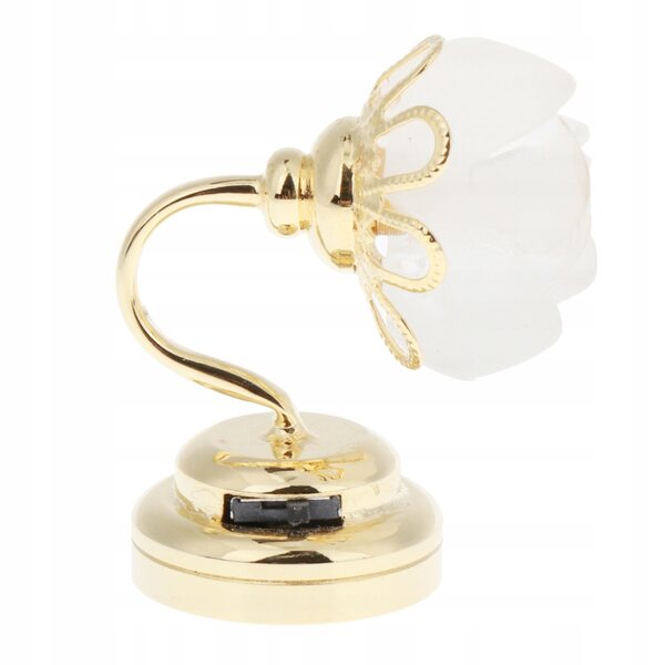 Lampada LED Miniatura a Forma di Rosa per Casa delle Bambole 1:12