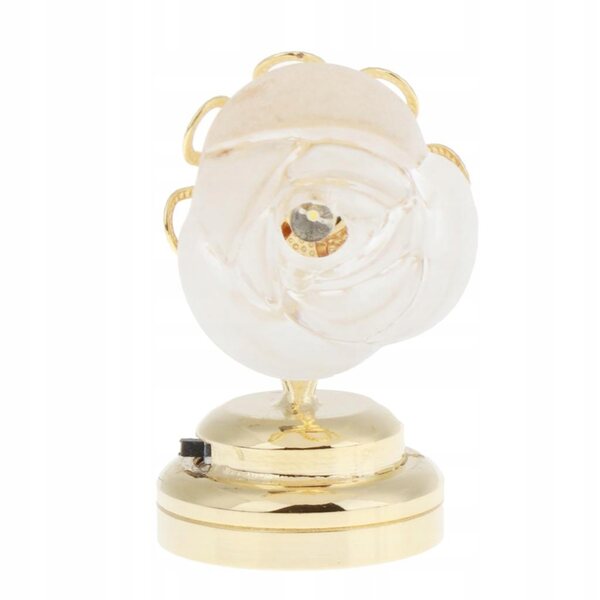 Lampada LED Miniatura a Forma di Rosa per Casa delle Bambole 1:12