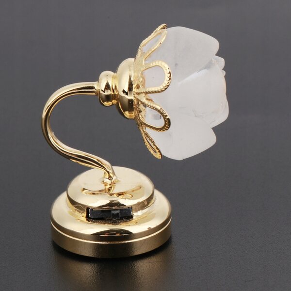 Lampada LED Miniatura a Forma di Rosa per Casa delle Bambole 1:12
