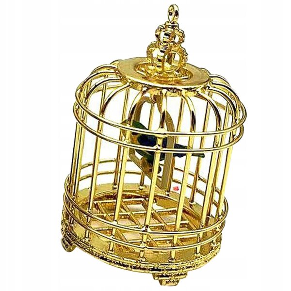 Miniatuur gouden vogelkooi decoratief voor poppenhuizen 1:12