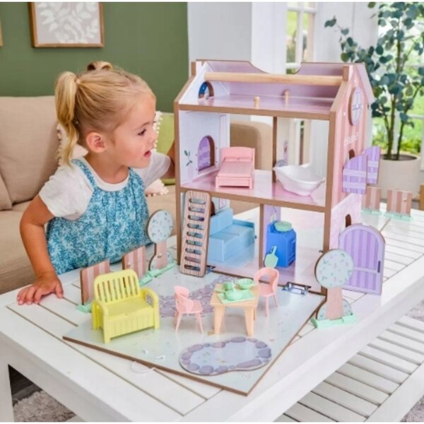 Casa delle bambole in legno KidKraft 45x93x38 cm con 36 accessori per bambini 3+