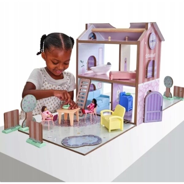 Casa delle bambole in legno KidKraft 45x93x38 cm con 36 accessori per bambini 3+