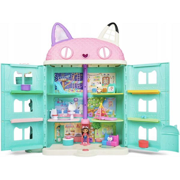 Grande casa delle bambole Gabby's Dollhouse interattiva 60 cm con suoni e personaggi