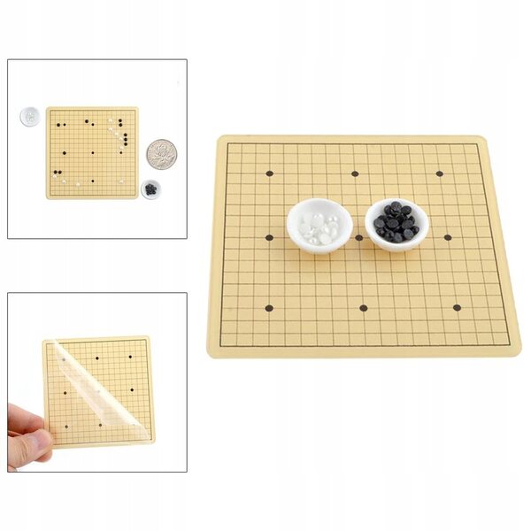Миниатюра на играта Weiqi 1:12 за куклена къща, декоративен пластмасов комплект