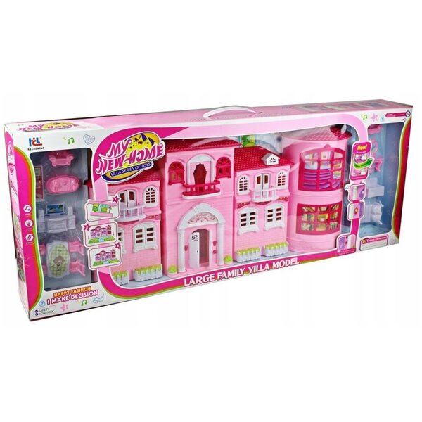 36 cm großes Puppenhaus von Gazelo mit Lichtern und Geräuschen, inklusive Zubehör