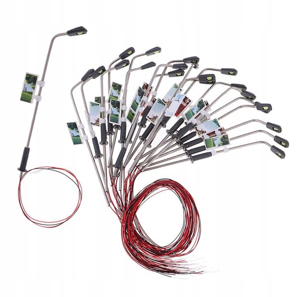 20 sztuk w skali 1:150 N model pociągu ogrodowego biała lampa LED