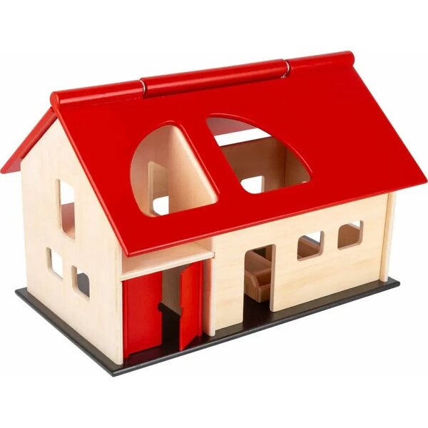 Small Foot 8502 Großer Gospodarstwo aus Holz mit Schiebedach für Kinder