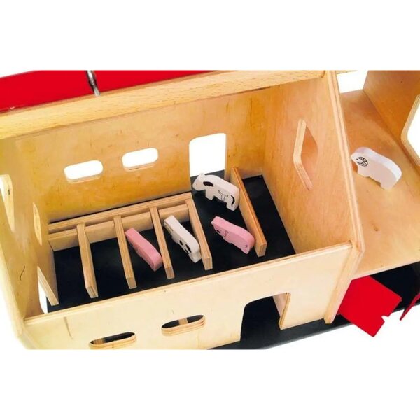 Small Foot 8502 Großer Gospodarstwo aus Holz mit Schiebedach für Kinder