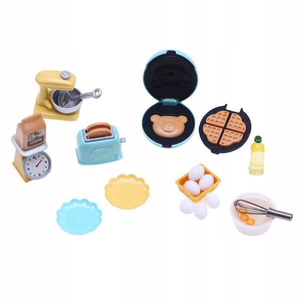 1:12 Miniatur-Küchenset für Puppenhaus mit Eismaschine und Toaster