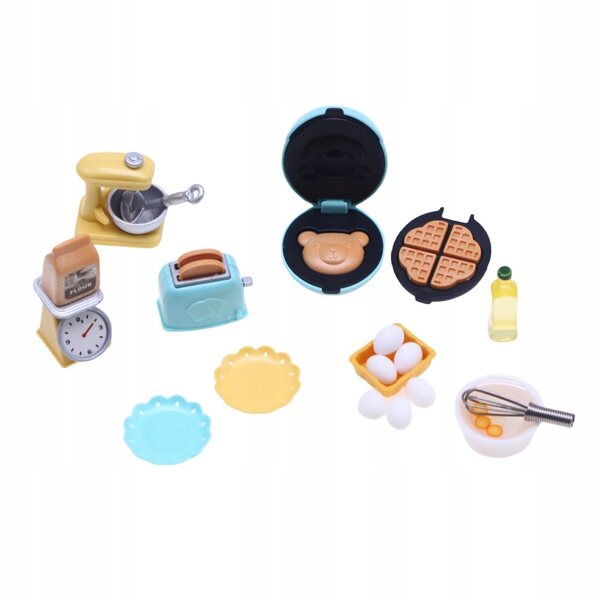 1:12 Miniatur-Küchenset für Puppenhaus mit Eismaschine und Toaster