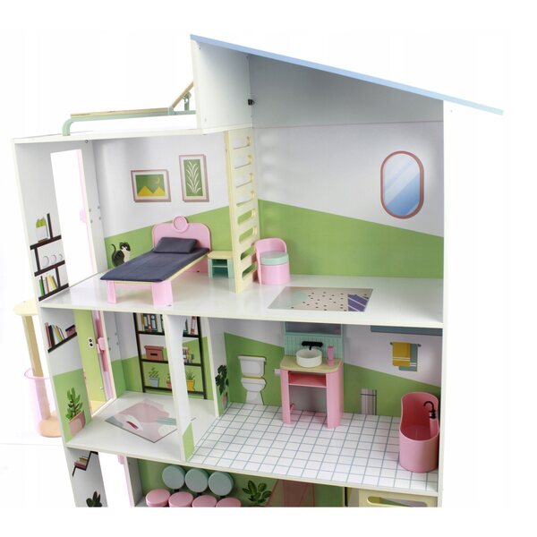 Puppenhaus VILLA mit Aufzug und Schwimmbad – Mega groß und funktional