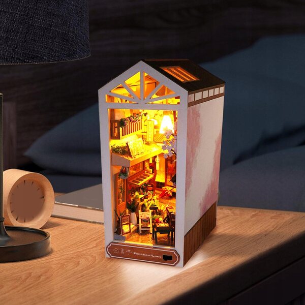 DIY Booknook-Set mit LED-Licht zum Dekorieren von Holzregalen und Büchern