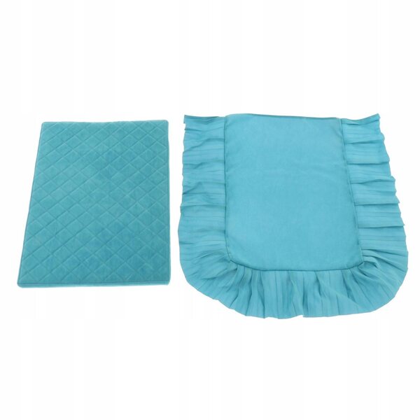 Letto retro in ferro battuto 1/6 per bambole con materasso e 6 cuscini
