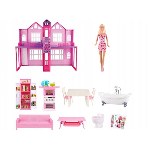 Defa Lucy Puppenhaus mit Aufzug, Beleuchtung und Zubehör 41 cm