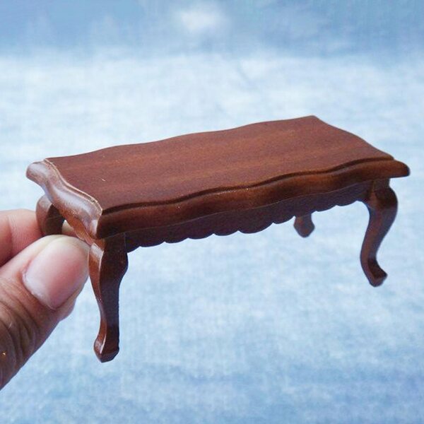 1:12 Mini-Holztisch für Puppenhaus, dekoratives Accessoire 3
