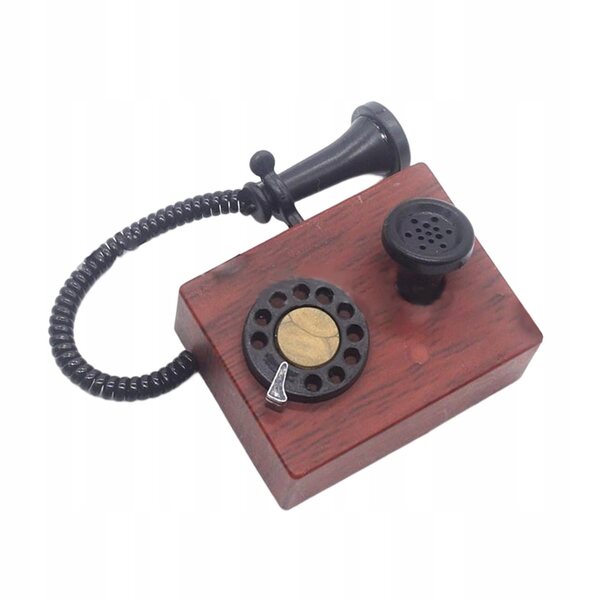 Modello Telefono Vintage 1:12 per Miniature e Case delle Bambole Rosso