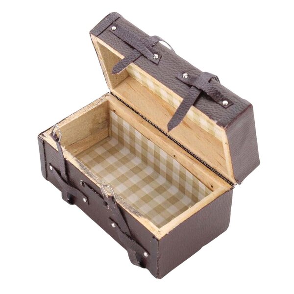 1/12 Miniatur-Vintage-Minikoffer für Puppenhausmöbel und Zubehör