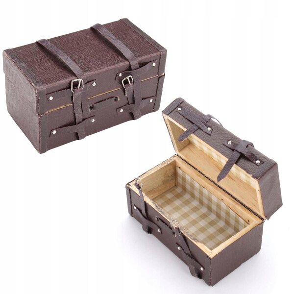 1/12 Miniatur-Vintage-Minikoffer für Puppenhausmöbel und Zubehör