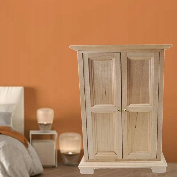 Miniatura armadio in legno per casa delle bambole in scala 1:12, accessori vintage