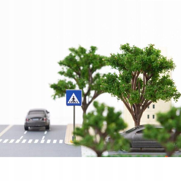 Dolity Zestaw 14 1/87 Skala Traffic Signage DIY Mikro Krajobraz Autostrada