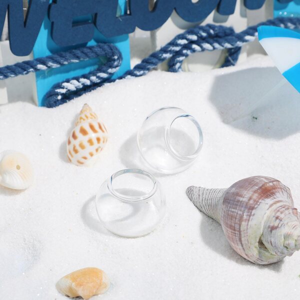 Mini acquario in vetro trasparente 2 pezzi, decorazione e gioco educativo