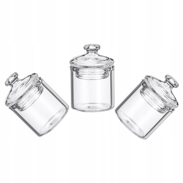 Lot de 3 mini bocaux en verre pour maison de poupée - décoration cuisine 1:12