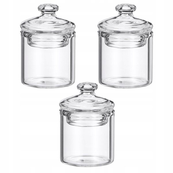 Lot de 3 mini bocaux en verre pour maison de poupée - décoration cuisine 1:12