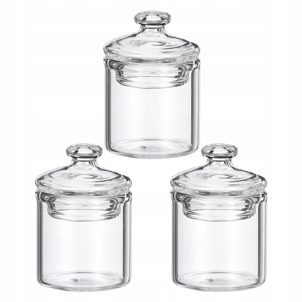 Lot de 3 mini bocaux en verre pour maison de poupée - décoration cuisine 1:12