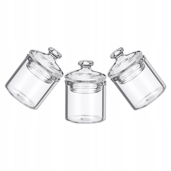 Lot de 3 mini bocaux en verre pour maison de poupée - décoration cuisine 1:12