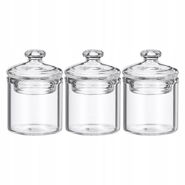 Lot de 3 mini bocaux en verre pour maison de poupée - décoration cuisine 1:12