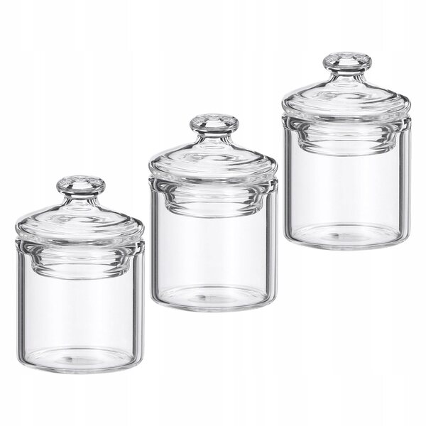 Lot de 3 mini bocaux en verre pour maison de poupée - décoration cuisine 1:12