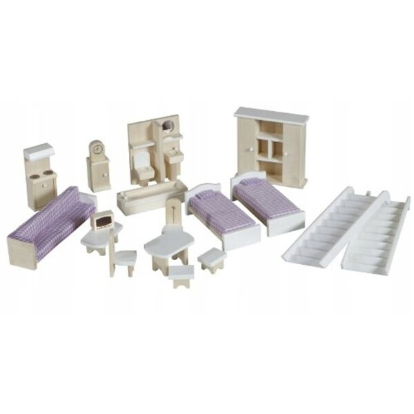Cottage per bambole Roba 1111 in legno con arredi, 70 cm, per bambini da 3 anni