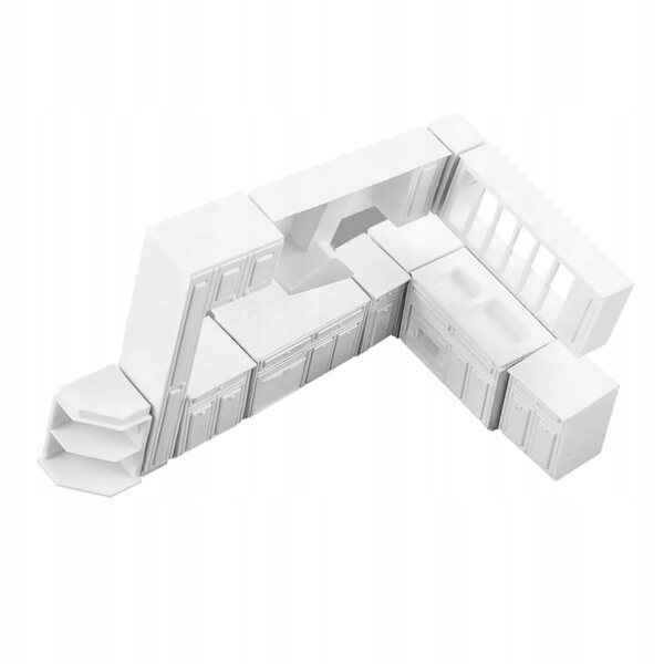 Domek dla lalek w skali 1:25 Miniaturowe meble kuchenne szafka kuchenna DIY