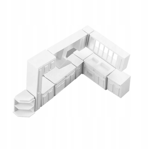 Domek dla lalek w skali 1:25 Miniaturowe meble kuchenne szafka kuchenna DIY