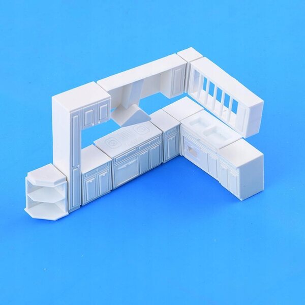 Domek dla lalek w skali 1:25 Miniaturowe meble kuchenne szafka kuchenna DIY